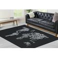 thumbnail image 1 of Black And White Rugs, Office Rug, Floor Rugs, Salon Rug, Machine Washable Rug, Map Rugs, Black Rugs, Rug, Indoor Rug, Home Decor, Large Rug, 3.9'x5.9' - 120x180 cm, 1 of 7