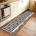 thumbnail image 1 of Black White Runner Rugs 2x6 ft Buffalo Plaid Country Star Barn Barrel Farmhouse Washable Hallway Rugs Non-Slip Floor Mats Absorbent Carpet Bedside Runners for Bedroom Kitchen Bathroom Laundry Room, 1 of 9