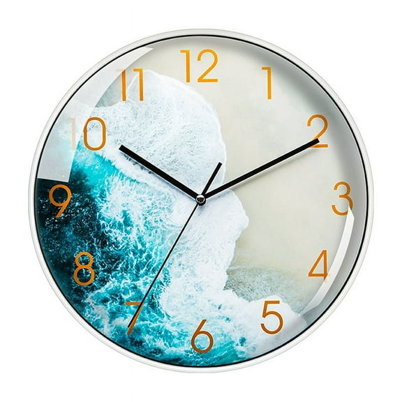 Black & White Schoolhouse Wall Clock with Second Hand