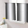 thumbnail image 1 of Black White Semi Sheer Curtains 54 Inch Length 2 Panels Set, Gradient Gray Monochrome Minimalist Stripe Sheer Kitchen Curtain Privacy Voile Window Curtain for Living Room Bedroom Rod Pocket Drapes, 1 of 7