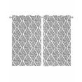 thumbnail image 1 of Black White Sheer Curtains 39 Inch Length 2 Panels Set for Living Room/Bedroom, Modern Abstract Art Farmhouse Kitchen Curtains Grommet Semi-Sheer Curtains Drapes Voile Window Treatments 27.5"x39"x2, 1 of 7