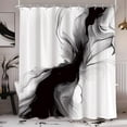 thumbnail image 1 of Black And White Shower Curtain Abstract Bathroom Decor For Men Modern Ombre Grey Minimalist Marble Shower Curtain Set Elegant Ink Texture Neutral Shower Curtain Fabric With 12 Hooks 48"W x 72"L, 1 of 6