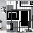 thumbnail image 1 of Black and White Shower Curtain Modern Geometric Shower Curtains with 12 Hooks Gray Abstract Shower Curtains for Bathroom Black and Grey Fabric Shower Curtain, 1 of 6