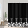 thumbnail image 1 of Black and White Shower Curtains Boho Geometric Triangle Modern Stylish Simple Bathroom Decor Waterproof Polyester Fabric Shower Curtains Sets with Hooks 70"W x 72"L (Pack of 1), 1 of 6
