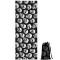 thumbnail image 1 of Black White Skull Pattern Hot Yoga Mat Towel Non Slip for Hot Yoga - Quick-Drying Yoga Mat Cover with 4 Corner Pockets with Travel Bag - Hot Yoga Towel Non Slip 74"x26", 1 of 6