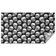 thumbnail image 1 of Black White Skull Pattern Rectangle Tablecloth 60"x102",Waterproof Polyester Rectangle Table Cloth, Wipeable Spillproof Polyester Tablecloth for Dining, Camping, Indoor and Outdoor, 1 of 6