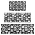 thumbnail image 1 of Black White Skull Stack Pattern Kitchen Rugs Sets Of 3,Kitchen Runner Rugs Non Skid Washable,Decorative Kitchen Floor Mats for Kitchen,Sink,Laundry,17"x30"+ 17"x47" + 17"x59", 1 of 6