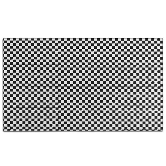 Black and White Small Checkered Pattern Door Rugs,Washable Non Slip Door Mats Indoor,Decorative Door Mats,Entry Mat Indoor for Entrance,Bedroom,Kitchen,Bathroom,17"x30"