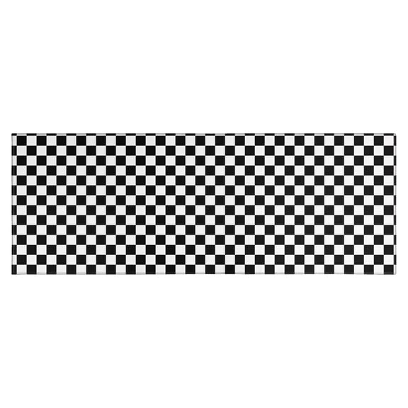 Black and White Small Checkered Pattern Kitchen Rug Mat,Kitchen Runner Rugs Non Skid Washable,Decorative Kitchen Floor Mats for Kitchen,Sink,Laundry,17"X47"