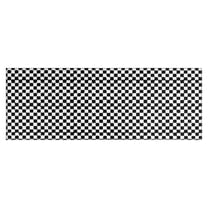 Black and White Small Checkered Pattern Kitchen Rug Mat,Kitchen Runner Rugs Non Skid Washable,Decorative Kitchen Floor Mats for Kitchen,Sink,Laundry,17"X47"