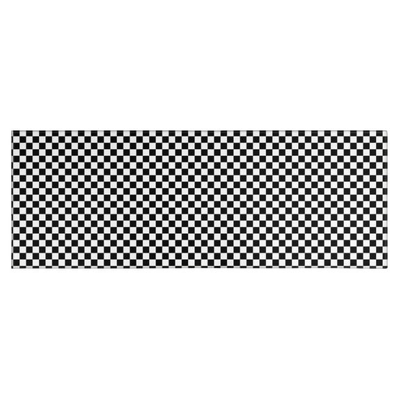 Black White Small Checkered Pattern Kitchen Rug Mat,Kitchen Runner Rugs Non Skid Washable,Decorative Kitchen Floor Mats for Kitchen,Sink,Laundry,17"X47"