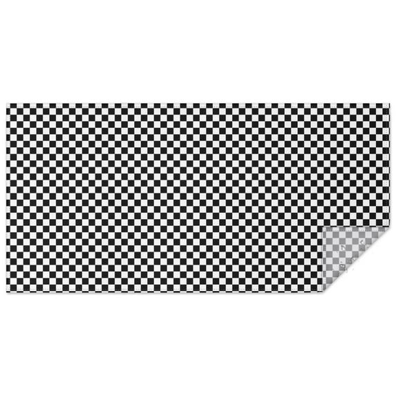 Black White Small Checkered Pattern Rectangle Tablecloth 60"x120",Waterproof Polyester Rectangle Table Cloth, Wipeable Spillproof Polyester Tablecloth for Dining, Camping, Indoor and Outdoor