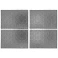 thumbnail image 1 of Black White Small Checkered Pattern Summer Placemats Table Placemats Set Of 4-Linen Kitchen Washable Placemats Table Mats 11.8"x17.7" Non-Slip Heat Resistant, 1 of 6