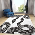 thumbnail image 1 of Black White Snake Area Rug Snake Violence Retro Aesthetics Rugs Living Room For Bedroom Dining Home Office Soft Rugs Carpets, 1 of 7