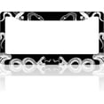 thumbnail image 1 of Black and White Snake Crawling License Plate Frame Gothic License Plate Holder for Front and Rear Car Tags Stainless Steel Funny Car Decoration with Screws 6.3 X 12.2 in, 1 of 12