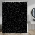 thumbnail image 1 of Black White Snowflake Bath Shower Curtains Set Merry Christmas Bathroom Curtains 72x84 Inch with Hooks Abstact Fallen Snow Winter Shower Curtain Set Waterproof Fabric for Bathroom Bath Decors, 1 of 6