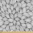 thumbnail image 1 of Black White Sofa Upholstery Fabric by the Yard, Line Art Style Foliage Pattern with Striped Leaves Petals Botany Theme, Decorative Fabric for DIY Home Accents, 10 Yards, Black White by Ambesonne, 1 of 4