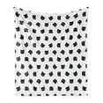 thumbnail image 1 of Black and White Soft Flannel Fleece Blanket, Monochrome Cat Portraits Pattern Abstract Sketch Style Composition Vintage, Cozy Plush for Indoor and Outdoor Use, 70" x 90", Black White, by Ambesonne, 1 of 5