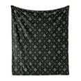 thumbnail image 1 of Black and White Soft Flannel Fleece Blanket, Small Diamond Shapes Forming Rhombus Pattern Minimalist Geometric Art, Cozy Plush for Indoor and Outdoor Use, 60" x 80", Black and White, by Ambesonne, 1 of 5