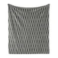 thumbnail image 1 of Black and White Soft Flannel Fleece Throw Blanket, Big and Small Blended Circles Dot Pattern Simple Geometric Ornament, Cozy Plush for Indoor and Outdoor Use, 50" x 70", Black and White, by Ambesonne, 1 of 5