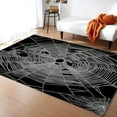thumbnail image 1 of Black White Spider Web Area Rug, Black And White Line Art Home Decor Rug, Easy Clean Carpet For Living Room Bedroom Kitchen Dining Room Home Office Floor Rugs 4 x 6ft, 1 of 6