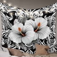 thumbnail image 1 of Black White Spring Floral Large Tapestry for Bedroom Wall Hanging Tapestry, Summer Botanical Modern Ceiling Backdrop Tapestries Poster Blanket Wall Decor for Teens Room Living Room Dorm 86" x 104", 1 of 8