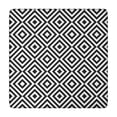 thumbnail image 1 of Black White Square Checkered Pattern Square Fitted Tablecloth with Elastic Edge,Square Table Cover,Washable Elastic Table Cover for Home Kitchen Party Decor 34"x34", 1 of 6