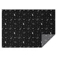 thumbnail image 1 of Black White Star Moon Planet Comet Pattern Rectangle Tablecloth 60"x84",Waterproof Polyester Rectangle Table Cloth, Wipeable Spillproof Polyester Tablecloth for Dining, Camping, Indoor and Outdoor, 1 of 5