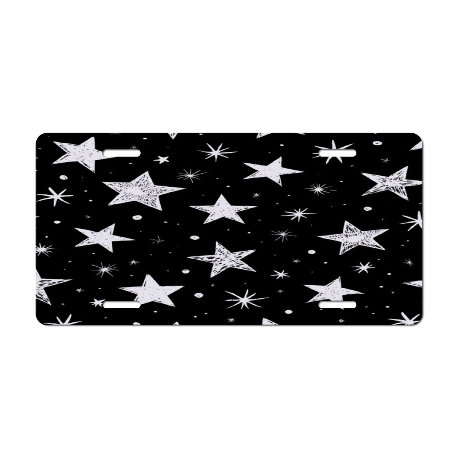 Muishi Decorative Deer Starry Night License Plate – 6x12 Inch Aluminum Novelty Plate For Wall, Garage, Or Truck Decor