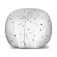 thumbnail image 1 of Black and White Storage Toy Bag Chair, Classical Vertical Stripes with Swirls Monochrome Doodle Composition, Stuffed Animal Organizer Washable Bag, Large Size, Black and White, by Ambesonne, 1 of 3