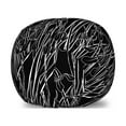 thumbnail image 1 of Black and White Storage Toy Bag Chair, Graphic Irises Floral Nature Illustration in Monochrome Style, Stuffed Animal Organizer Washable Bag, Large Size, Black and White, by Ambesonne, 1 of 3