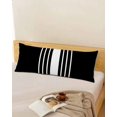 thumbnail image 1 of Black White Stripe Body Pillow Covers, Modern Rustic Vertical Striped Soft Breathable Throw Pillow Cases with Invisible Zipper, Decorative Pillowcase Pillows Protectors for Sofa Bed Couchair 20"x54", 1 of 9