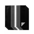 thumbnail image 1 of Black White Stripe Cloth Napkins Set of 4 Reusable Dinner Napkins, Modern Rustic Vertical Striped Cocktail Napkin Washable Table Napkins for Wedding/Holiday Party/Baby Shower 20"x20", 1 of 7
