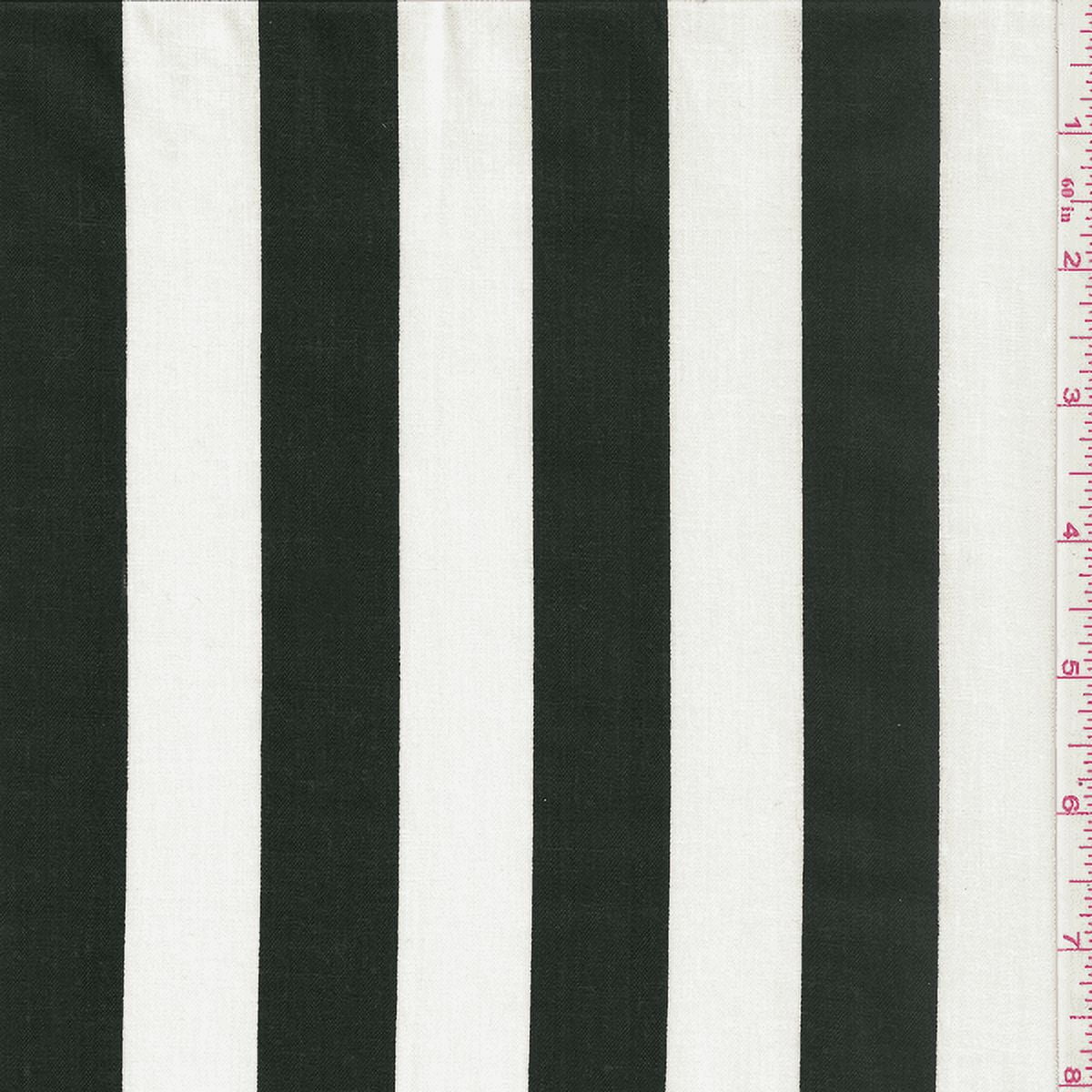 Black/White Stripe, Fabric By the Yard