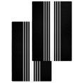 thumbnail image 1 of Black White Stripe Kitchen Dish Towels for Drying Dishes Set of 2, Modern Rustic Vertical Striped Waffle Weave Microfiber Hand Tea Bathroom Towels Quick Dry & Absorbent Towel 15.7x23.6, 1 of 7