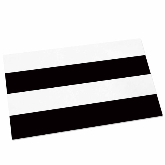 Black and White Stripe Pattern Door Mat 16x24 Inch Simple Style Entryway Rug with Non-Slip Rubber, Front Door Rug Indoor Floor Mats for Living Room Bathroom Bedroom Home Office