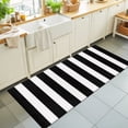 Photo inspiration: Fresh Look at Black And White Stripe Rectangle Rug 2 X6 Geometric Modern