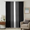 thumbnail image 1 of Black White Stripe Sheer Curtains 84 Inches Long, Modern Rustic Vertical Striped Light Filering Curtains, Breathable Simi Curtain Privacy Drapes for Living Room Bedroom Lightweight Window Treatment, 1 of 9