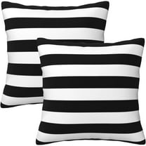 Black and White Stripe Throw Pillow Covers 20x20 in Farmhouse Pillow Case Soft Cushion Covers Set of 2 for Sofa Bed Bedroom Car Chair Living Room Home Decorative