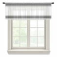 thumbnail image 1 of Black White Stripe, Valance Curtains for Kitchen/Living Room/Bathroom/Bedroom Window, Rod Pocket Small Topper Half Short Window Curtains Voile Sheer Scarf, Abstract Geometric 54"x18", 1 of 8