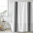 thumbnail image 1 of Black White Stripe, Waterproof Fabric Shower Curtain, Abstract Geometric Waterproof Fabric Shower Curtain for Bathroom Curtains Bathtubs Hotel Washable Shower Curtains with 12 Hooks Standard 72x72, 1 of 8