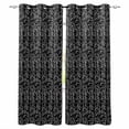 thumbnail image 1 of Black White Striped Blackout Curtains for Bedroom Living Room Darkening Curtains 54 Inch Long Abstract Modern Art Irregular Stripe Short Curtain for Small Window Treatment Grommet Drapes 42"x54"x2, 1 of 9