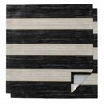 thumbnail image 1 of Black White Striped Cloth Napkins, Farmhouse Vintage Shabby Chic Wood Grain Washable and Reusable Dinner Napkins Set of 2, Table Napkin for Kitchen Party Birthday Wedding Hotel Housewarming 20"x20", 1 of 9