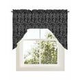 thumbnail image 1 of Black White Striped Kitchen Curtains Swag Valance for Windows/Bathroom/Cafe, Abstract Modern Art Irregular Stripe Rod Pocket Drape Panel Swag Curtains Valance for Bedroom/Living Room 56"x36", 1 of 6