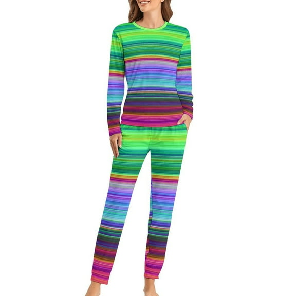 Black White Striped Pajamas Lady Vertical Lines Print Fashion Home Suit Autumn 2 Pieces Casual Oversized Pajama Sets