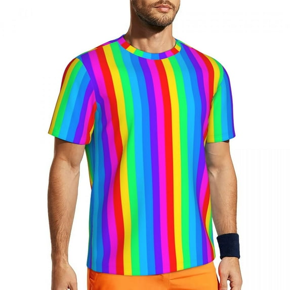 Black White Striped T Shirt Vertical Lines Print Harajuku Gym T Shirts Short Sleeve Comfor