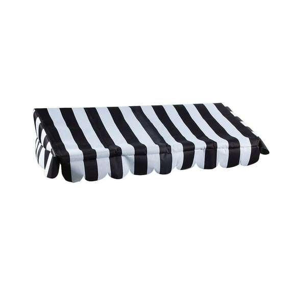 Black & White Striped Tabletop Tent Awning