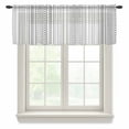 thumbnail image 1 of Black White Striped Valance Curtains for Kitchen/Living Room/Bathroom/Bedroom Window, Rod Pocket Small Topper Half Short Window Curtains Voile Sheer Scarf, Modern Farmhouse Geometric 54"x18", 1 of 8