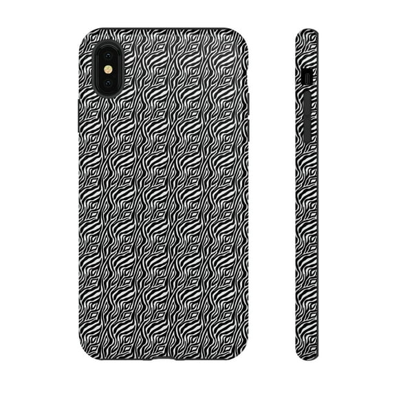 Black White Striped iPhone 15 Case-iPhone 14-iPhone-iPhone Case