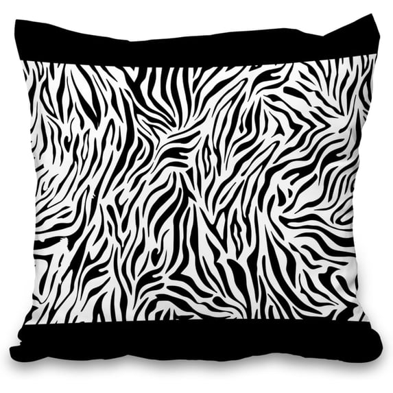 Black and White Stripes Decorative Throw Pillow Covers, Modern Fashion Decorative Throw Pillow Case, 1-Pack Double-Side Printed Pillowcases for Sofa and Living Room, 18x18 Inches
